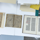 Two Korean prints and one Gutenberg bible fragment recently scanned at SLAC.